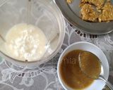 A picture of step 5 of Butterscotch lassi (without sugar).