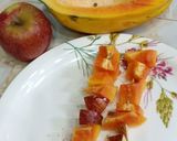 A picture of step 4 of Sweet Papaya Fruit Salad Sticks.