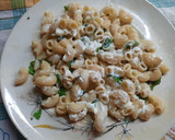 Foto del paso 4 de la receta: Fideos coditos con albahaca