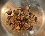 A picture of step 2 of Miso mushroom oats.