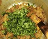 A picture of step 4 of Palak gosht In cooker.