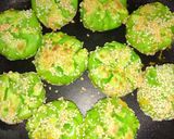 รูปขั้นตอนการทำที่ 8 ของ ขนมงาไส้ฝอยทอง (Pan-Fried Sesame Pancake with Sweet Egg Floss Filling)