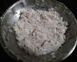 A picture of step 2 of Coconut Macaroons Eggless and Flourless.