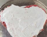 A picture of step 11 of Valentine's Heart Cake.