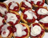 A picture of step 5 of Cherry Cinnamon Roll Hand Pies.