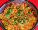 A picture of step 4 of Lauki Chana Masala.