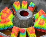 A picture of step 5 of Rainbow hidden heart 💓 cake 🍰.