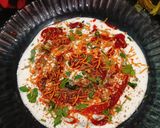 A picture of step 7 of Sweet Potato Tikki Chaat.