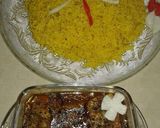 A picture of step 1 of Fish pulao.