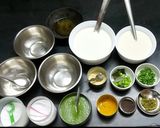 A picture of step 1 of Tricolor fusion sandwich dhokla.