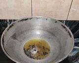 A picture of step 2 of Lauki red amaranth dry sabzi.