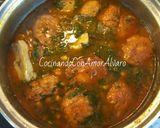 Foto del paso 6 de la receta: Potaje de garbanzos con bacalao y espinacas