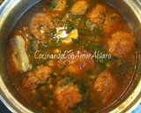 Foto del paso 6 de la receta: Potaje de garbanzos con bacalao y espinacas