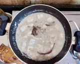 A picture of step 4 of Coconut Paneer.
