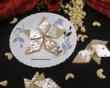 A picture of step 4 of Kaju Katli.