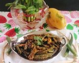 A picture of step 2 of Bhindi Fry (crispy bhindi rava fry).