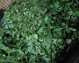 A picture of step 1 of Aloo palak methi ki bhujia.