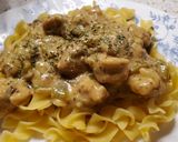 A picture of step 8 of Lauren's Chicken Stroganoff.
