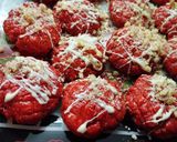 Φωτογραφία βήματος 6 της συνταγής Red velvet ♥️ μελομακάρονα!!