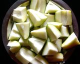A picture of step 1 of Amba Khatta (traditional odia style instant raw mango pickle).