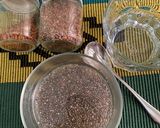 A picture of step 1 of Chia Seed Lemon Water with Flaxseed and Methi powder (good for weight management).