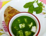 A picture of step 8 of Palak Paneer.