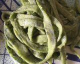 A picture of step 1 of Wild garlic fettuccine.