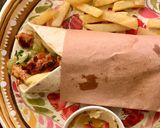 A picture of step 4 of Chicken tikka wrap.