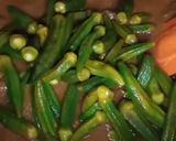 A picture of step 9 of Lady Finger Mutton (Bhindi Gosht).