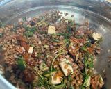 A picture of step 5 of Spelt summer salad and pomegranate molasses dressing.