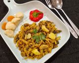 عکس مرحله 2 از دستور خوراک مرغ و قارچ و سیب زمینی