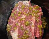 A picture of step 1 of Slow cooker spicy beef sandwiches.