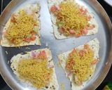 A picture of step 3 of Masala Papad triangles.