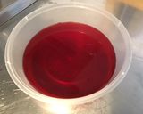 Une image de l'étape 1 de Crèmes roses au jus de pêches de vigne et agar agar (guimauves skull).
