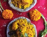 A picture of step 8 of Fulgobhi murighonto.