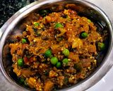 A picture of step 5 of Baingan/eggplant bharta.