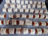 Mini-hojaldres de chistorra, salchicha.