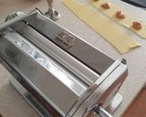 A picture of step 3 of Ricotta and Bell Pepper Ravioli in Special Carbonara.