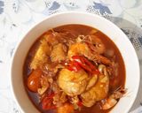 Foto langkah ke 5 dari resep Udang Tofu saos asam manis.