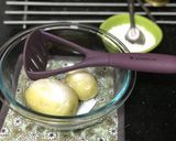 A picture of step 1 of Eggless: 'Italian Potato Gnocchi' or 'Gnocchi di Patate' (Pasta) in the 'Piedmontese' Style.