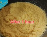 A picture of step 3 of Mung dal halwa.
