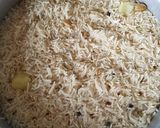 A picture of step 9 of Aloo Pulao (potato rice).