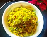 A picture of step 4 of Snake gourd subji.