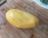 A picture of step 1 of Mango chickpeas rice with frozen seekh kabab /Summer recipe.