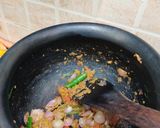 A picture of step 4 of Green dal.