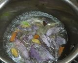 A picture of step 2 of Hibiscus flower tea.