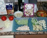 Foto del paso 1 de la receta: Arroz con bacalao y verduras