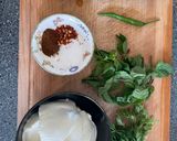 A picture of step 2 of Cucumber Mint Raita.
