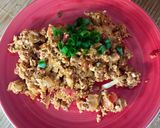 Foto del paso 3 de la receta: Revuelto de huevos con chorizo (de soya)