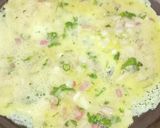 A picture of step 3 of Omlette Bread.